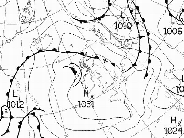 Met Office synoptic chart