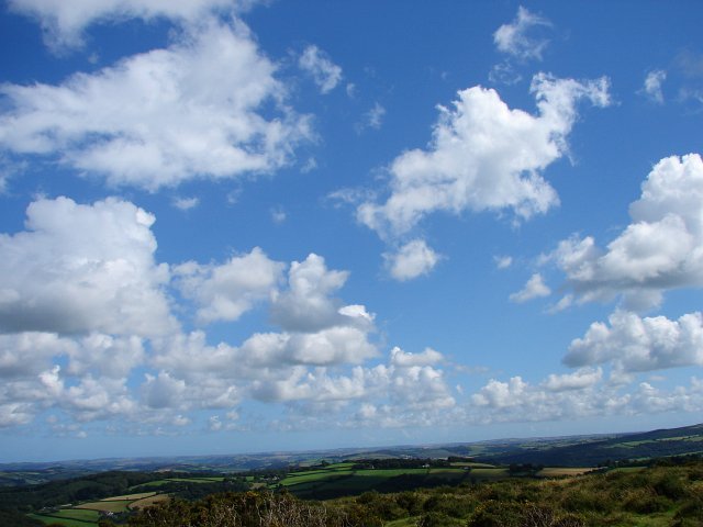 The summery view southwards