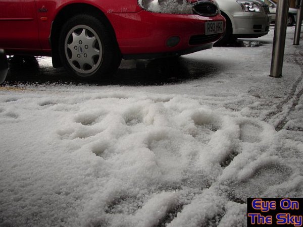 Hail drifts