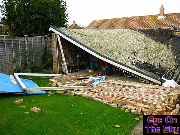 Garage totalled by tornado