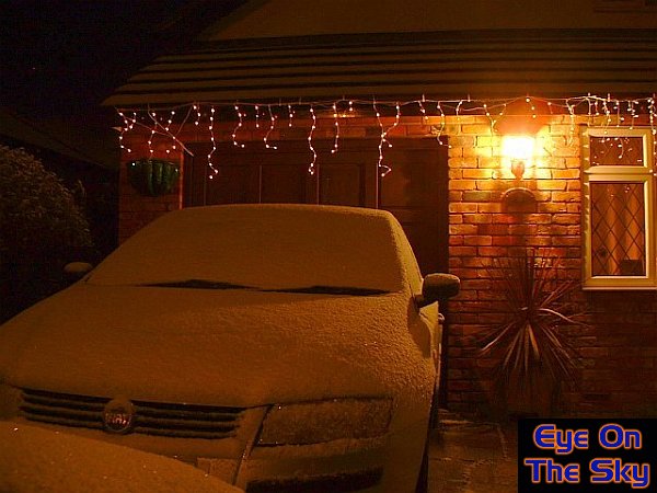 Glistening Christmas snow cover