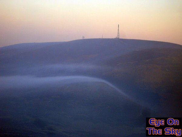 Cold air pours off the hillsides