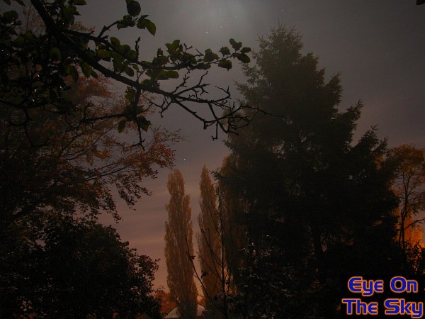 Sparkling moonlight and orange mist