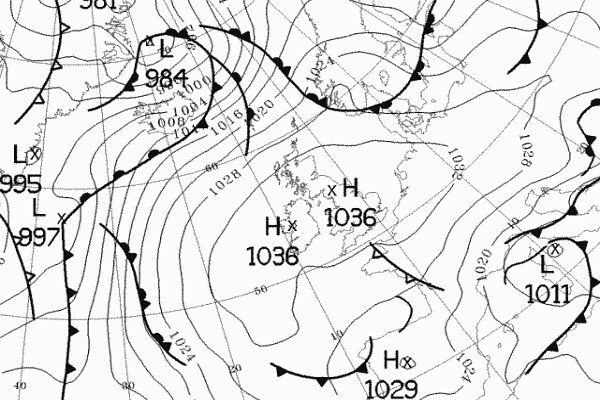 Met Office Fax Chart, 00z 19/12/06